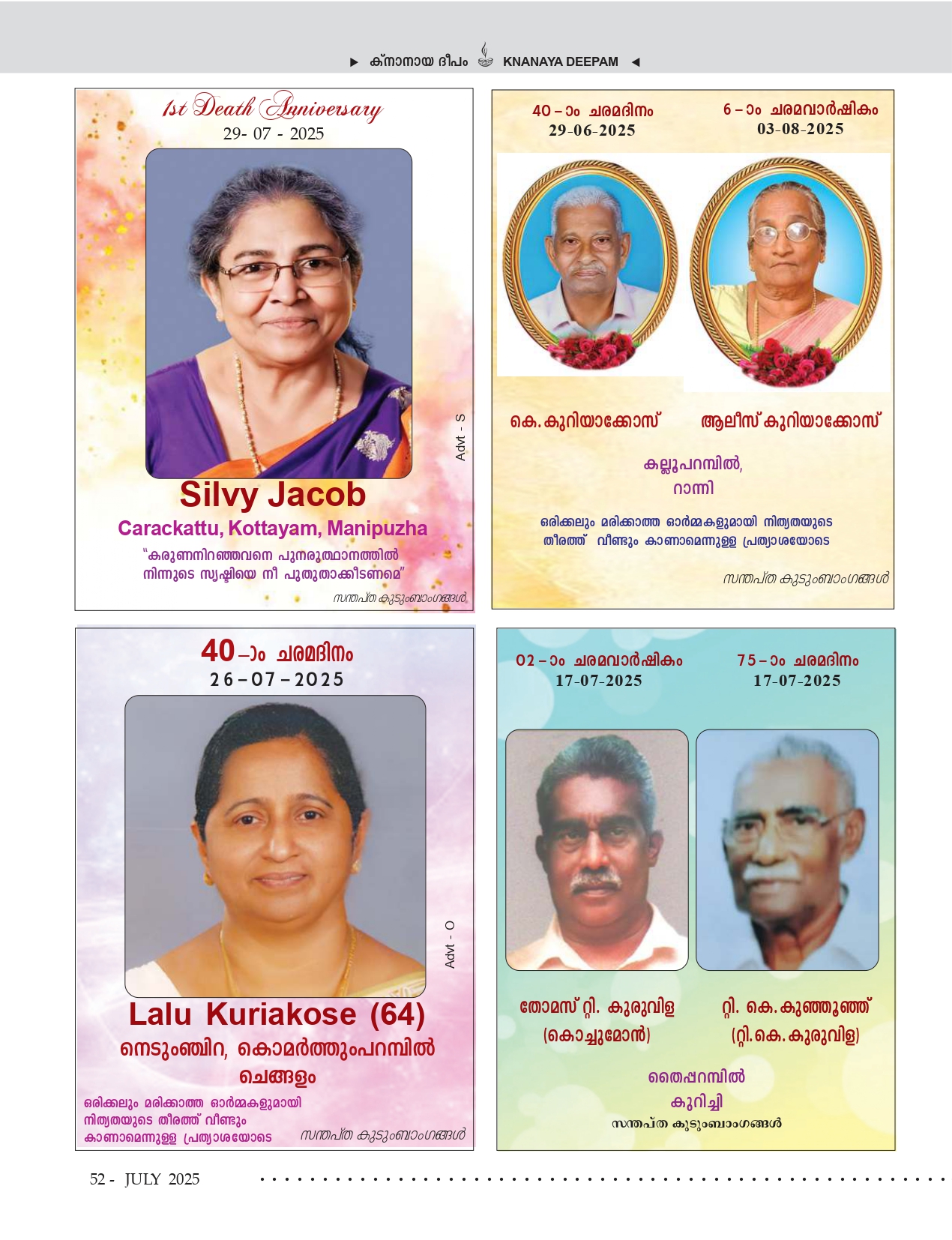 Death Anniversaries
